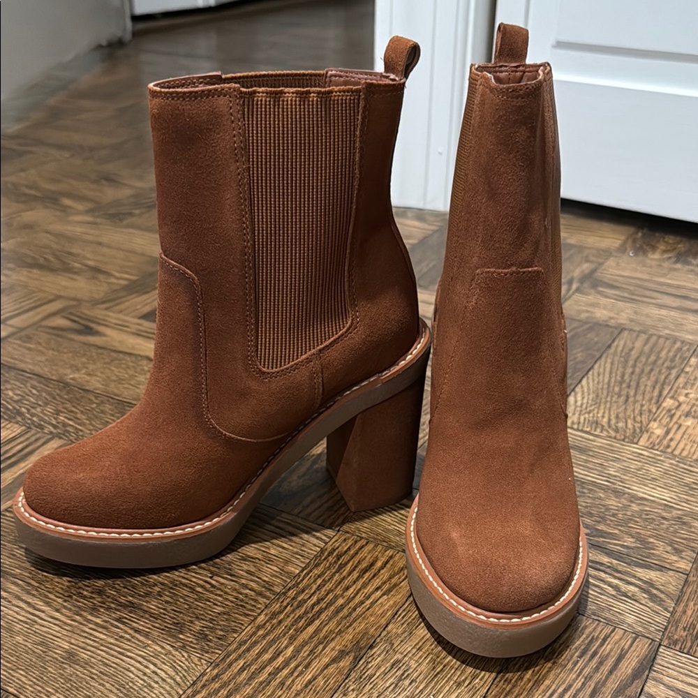 Brown Suede Ankle Boots
